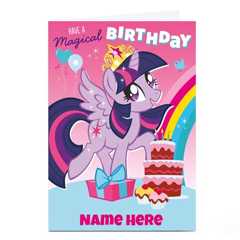 Build an address book, reminder calendar, input your own photos and much more!. Buy Personalised Birthday Card - My Little Pony for GBP 2.29-5.49 | Card Factory UK