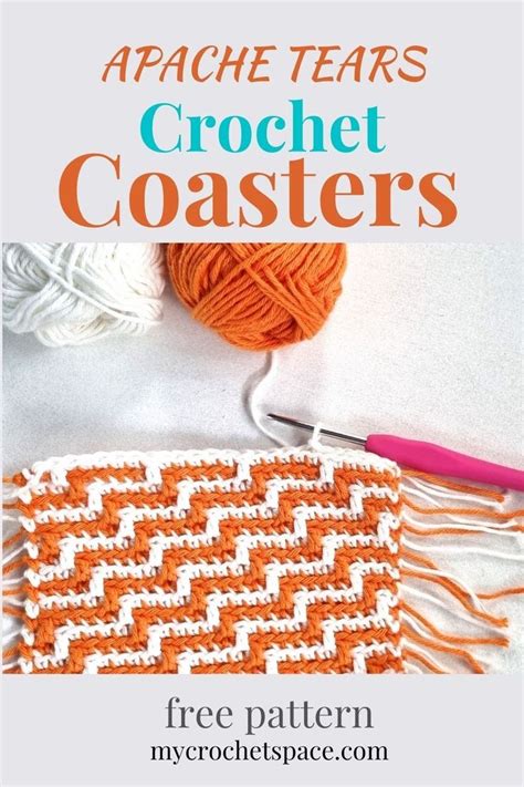 Apache Tears Mosaic Crochet Mug Rugs Free Pattern Crochet