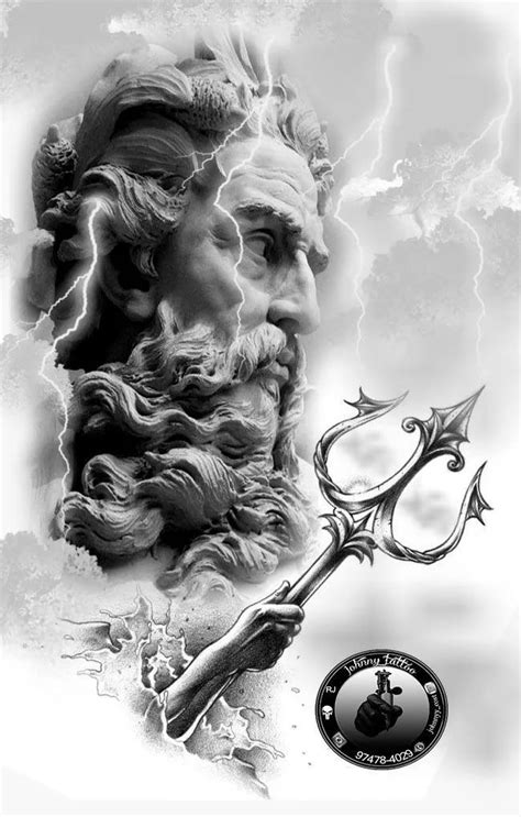 Amazing Poseidon Tattoo Designs With Meanings Greek Gods