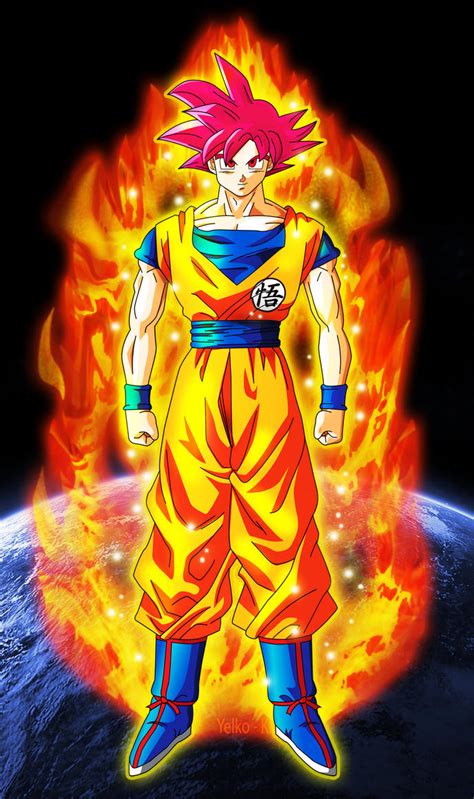 Goku Super Saiyan God Dbz By Xyelkiltrox On Deviantart