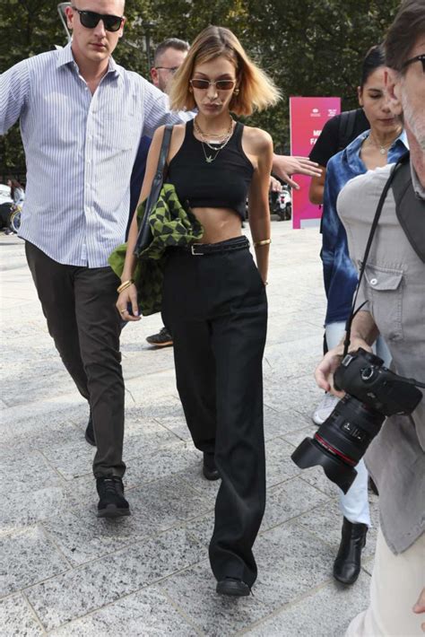 Bella Hadid In A Black Top Was Seen Out In Milan 09182019