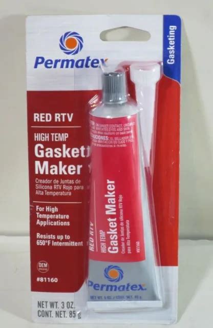 Permatex High Temp Red Rtv Silicone Gasket Maker Oz Tube Eur Picclick Fr