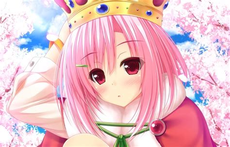 Wallpaper Girl Anime Crown Bishojo Sakura Quest