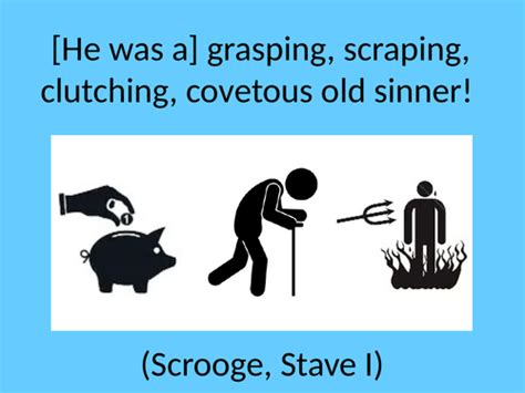 A Christmas Carol Quotations And Pictograms Display Teaching Resources