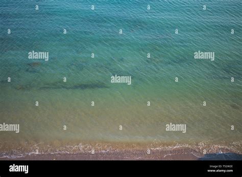 Seashore Birds Eye View Blue Water Beach Stock Photo Alamy