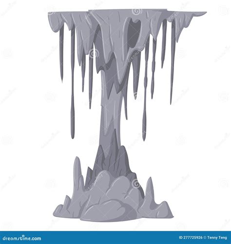 Stalactite Limestone Column Stalagmite Growth Formations Natural Cave