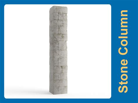 3d Model Stone Column Vr Ar Low Poly Cgtrader