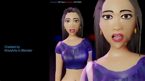 3d Girls Face Expression Blender 3d Animation Youtube