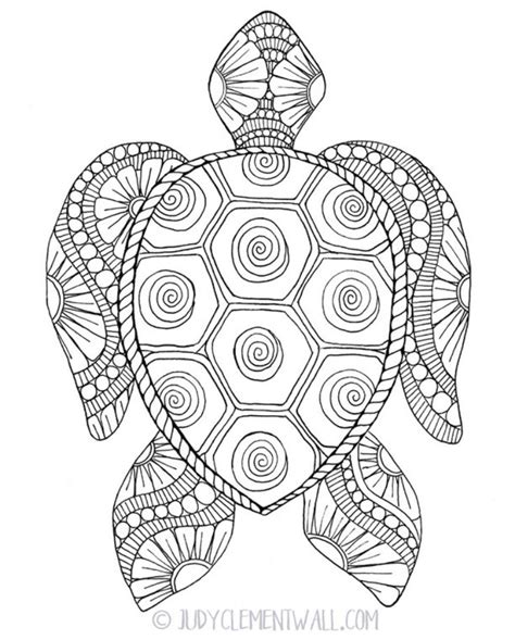 Free Printable Turtle Coloring Pages For Adults