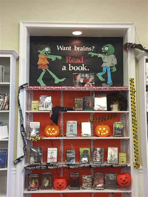 Middle School Library Halloween Book Display Middle School Library