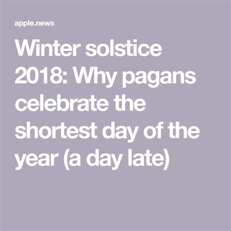 Winter Solstice 2018 Why Pagans Celebrate The Shortest Day Of The Year