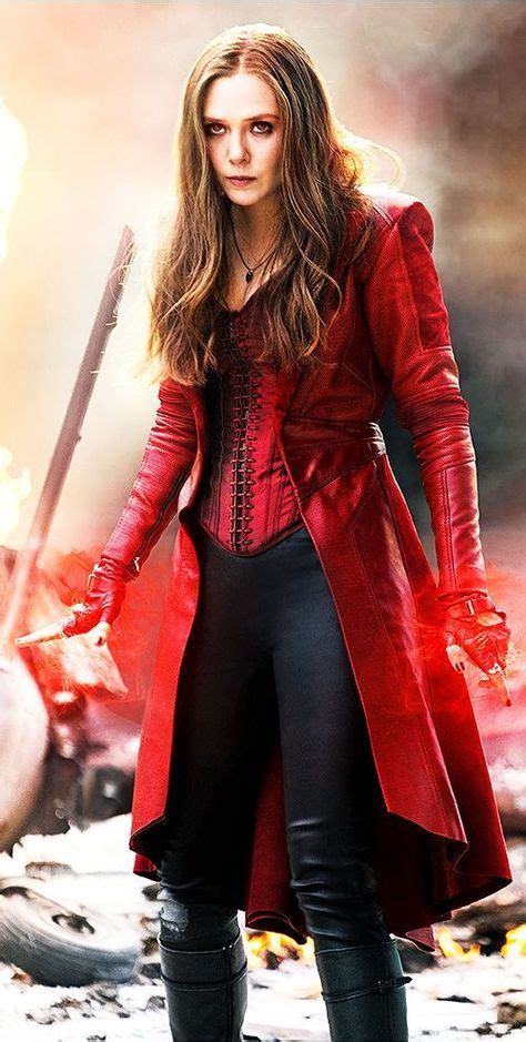 The Scarlet Witch Played By Elizabeth Olsen The Avengers Age Of