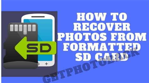 How To Recover Photos From Formatted Sd Card Youtube