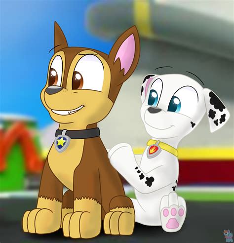 Marshall And Chase Paw Patrol Are Cute Together By