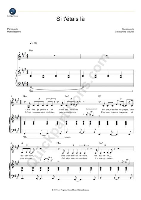 Partition piano Si t'étais là - Louane (Partition Digitale)