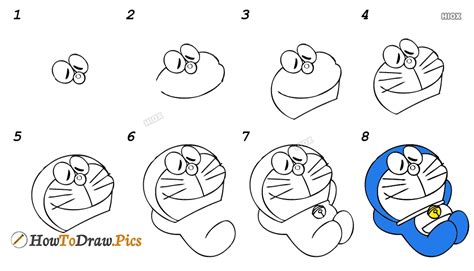 How To Draw Doraemon For Kids Howtodrawpics