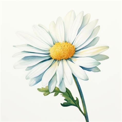 Premium Ai Image White Watercolour Chamomile Daisy Matricaria