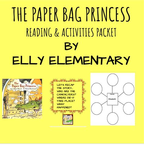 paper bag princess reading lessons and activity packet made by teachers