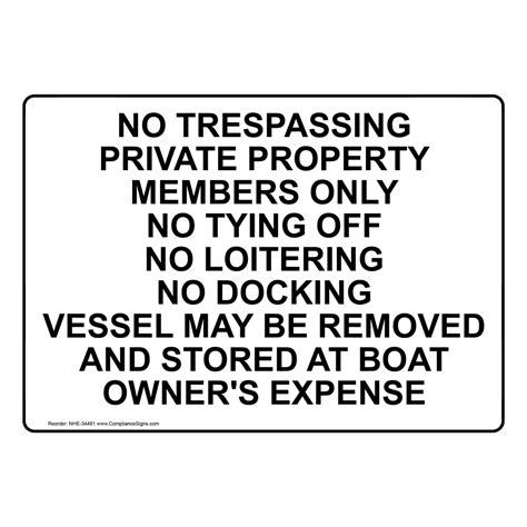 No Trespassing Sign No Trespassing Private Property Members Only