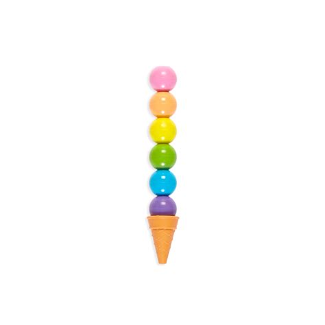 Ooly Rainbow Ice Cream Scoop Stacked Crayons Initial Styles Initial Styles Jupiter Boutique