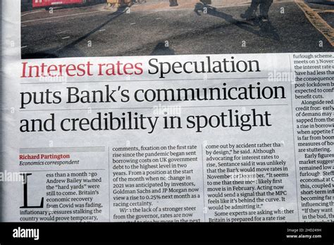 Interest Rates Speculation Puts Banks Communication And Credibility