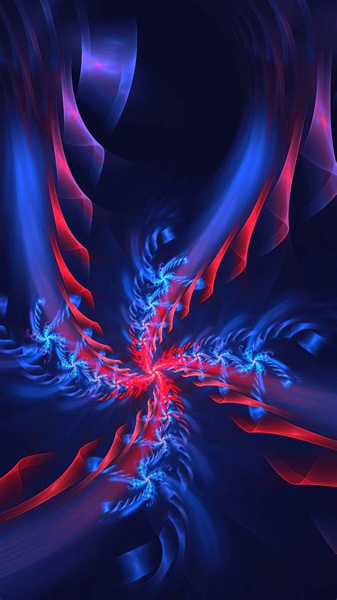 Blue Red Fractal 4k Hd Abstract Wallpapers Hd Wallpapers Id 48045