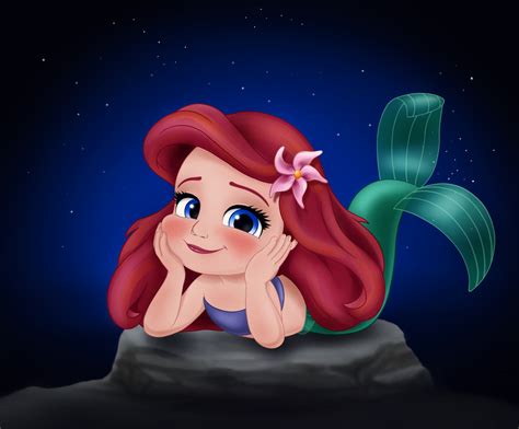 Ariel The Littlest Princess By Artistsncoffeeshops Cute Disney