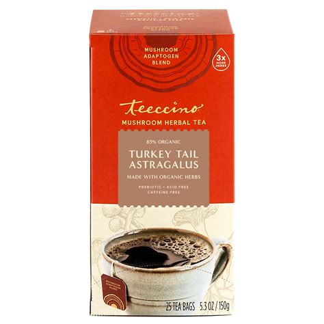 turkey tail astragalus mushroom herbal tea teeccino