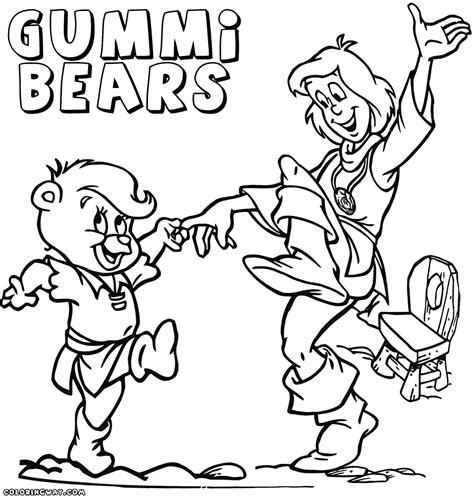 gummi bears coloring page coloring page to download and print coloring home