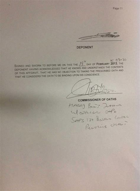 And nothing in material has been concealed therefrom. Oscar Pistorius Affidavit - Bulawayo24 News