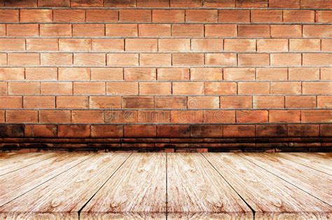 Wooden Floor With Brick Wall Stock Photo Image Of Antique Brick