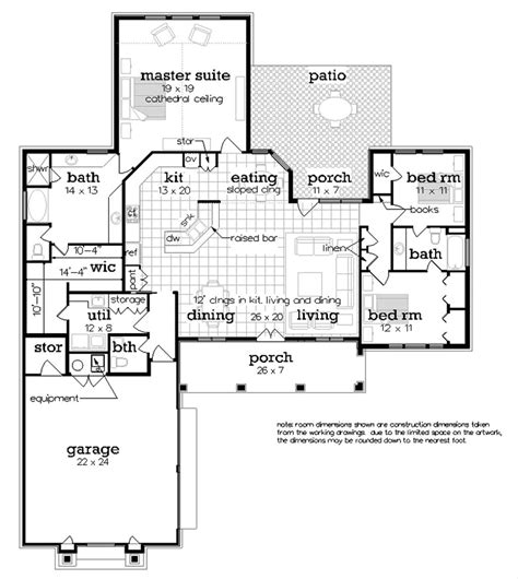 Ranch Style House Plan 3 Beds 25 Baths 2086 Sqft Plan 45 578