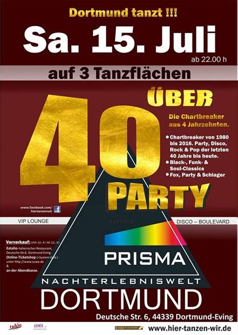 Party Dortmunds Große Über 40 Party Im Prisma Prisma Dortmund In
