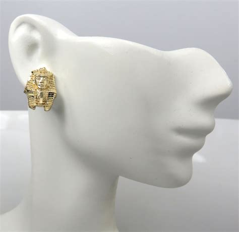 Buy 10k Yellow Gold Small King Tut Earrings Online At So Icy Jewelry