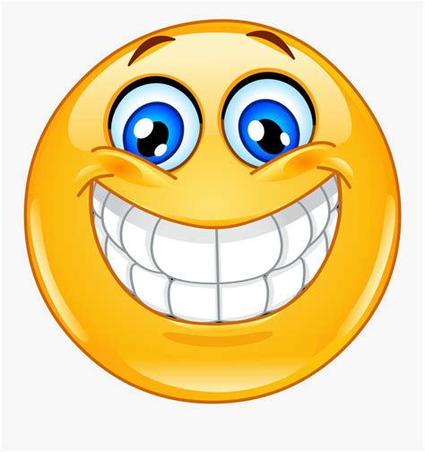 Smiley Face Big Smile Clipart Png Download Excited Emoji Face