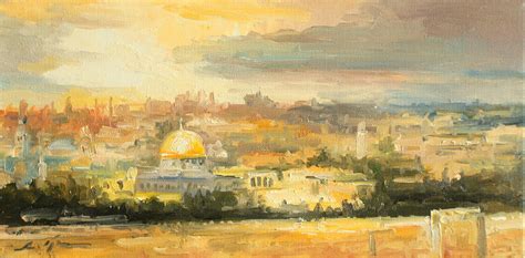 Panorama Of Jerusalem Painting By Luke Karcz