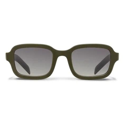 Prada Rectangular Sunglasses Military Green Prada Collection Sunglasses Prada Eyewear