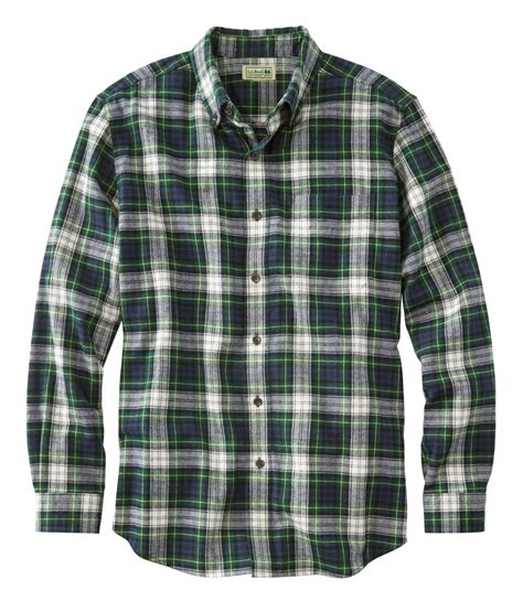 Mens Scotch Plaid Flannel Shirt Traditional Fit At Ll Bean Tops X