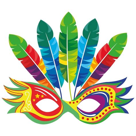 Masque Carnaval Célébration Icône Vector Illustration Design Vecteur