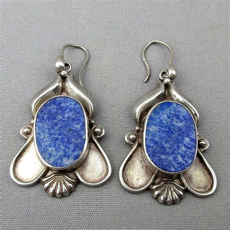 3.7 out of 5 customer rating. Vintage Sterling Silver Lapis Dangle Earrings from ...