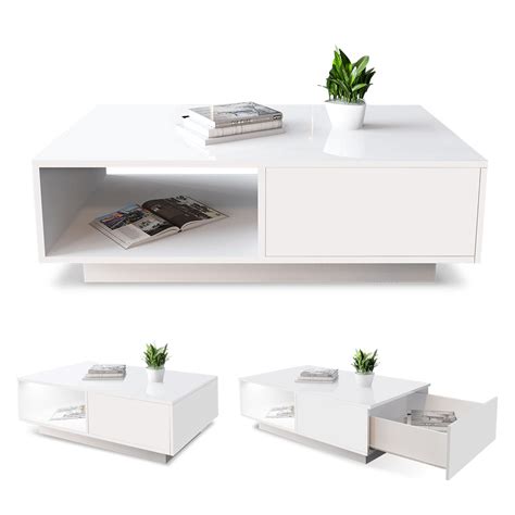 See also:white high gloss white high gloss coffee table white high gloss tv unit. Modern High Gloss coffee table Storage with 1 drawer ...