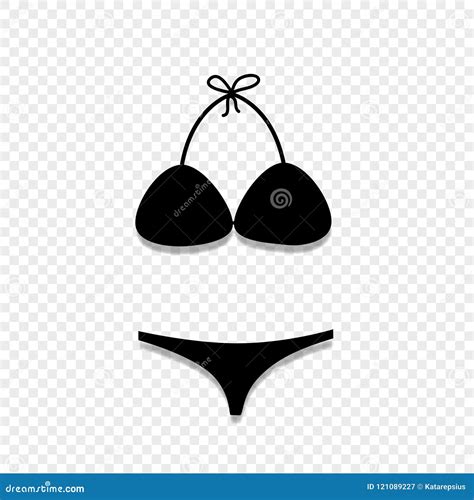 Bikini Swimsuit Icon Isolated On Transparent Background Stock Vector Illustration Of Drawing