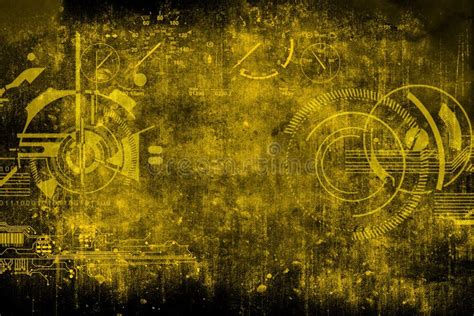 Abstract Futuristic Cyber Grunge Industrial Vintage Background