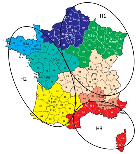 Climatic Zones In France Download Scientific Diagram
