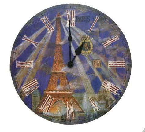 Infinity Instruments Paris Eiffel Tower Wall Clock Wall Clock Clock