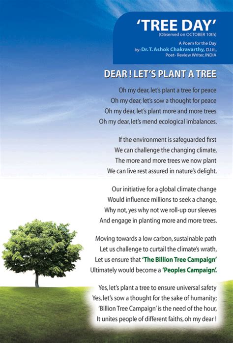 Such A Good Poem On Save Trees Tree Poem Tree Day Save Trees
