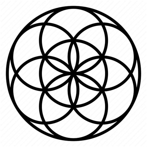 Flower Of Life Geometry Sacred Icon Download On Iconfinder