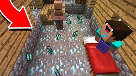 Minecraft Noob Vs Pro Noob Found Diamonds Under Villager House