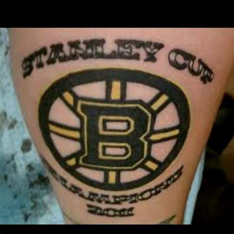 Boston Bruins Stanley Cup Tattoo We Bleed The Black And Gold We