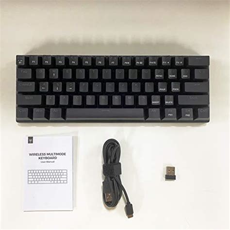 Pictek 60 Mechanical Keyboard Wireless Rgb Backlit Rechargeable